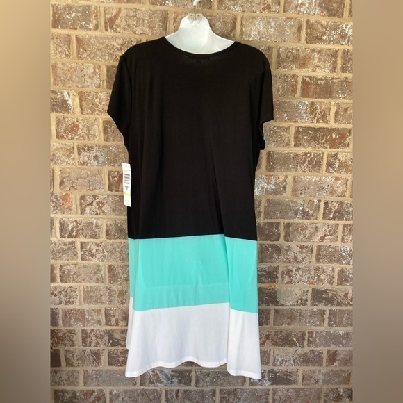 Tianna B Color Block Dress Black Mint Cream Size 18 NWT - Picture 7 of 9